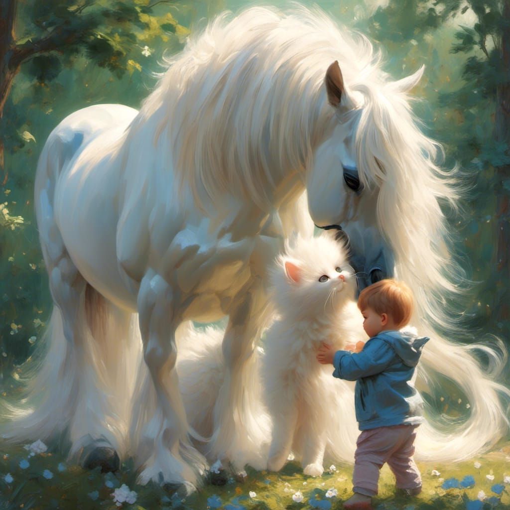 Gentle Giant: Horse and Kitten Bond