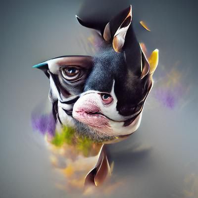Photorealistic HD Boston Terrier Rendering