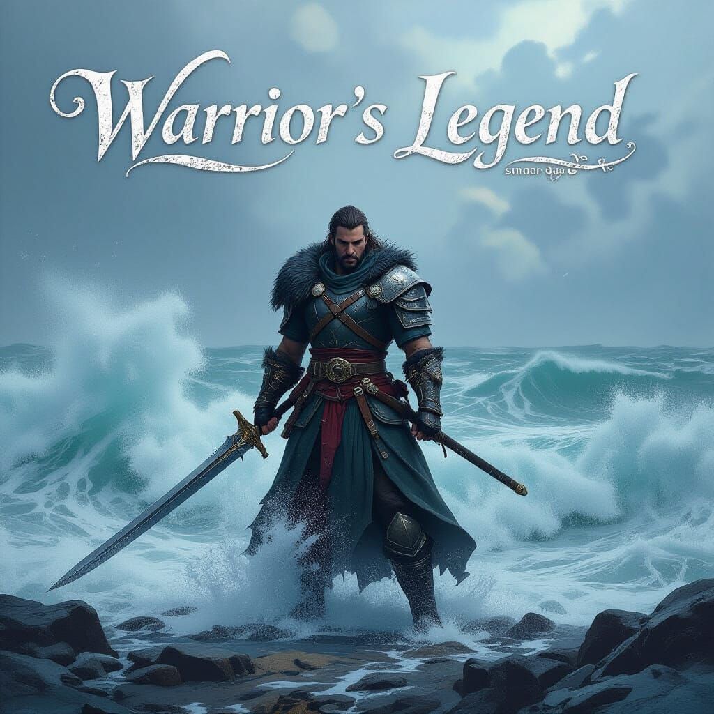 Heroic Warrior Amidst Wuthering Waves, Game Cover Art