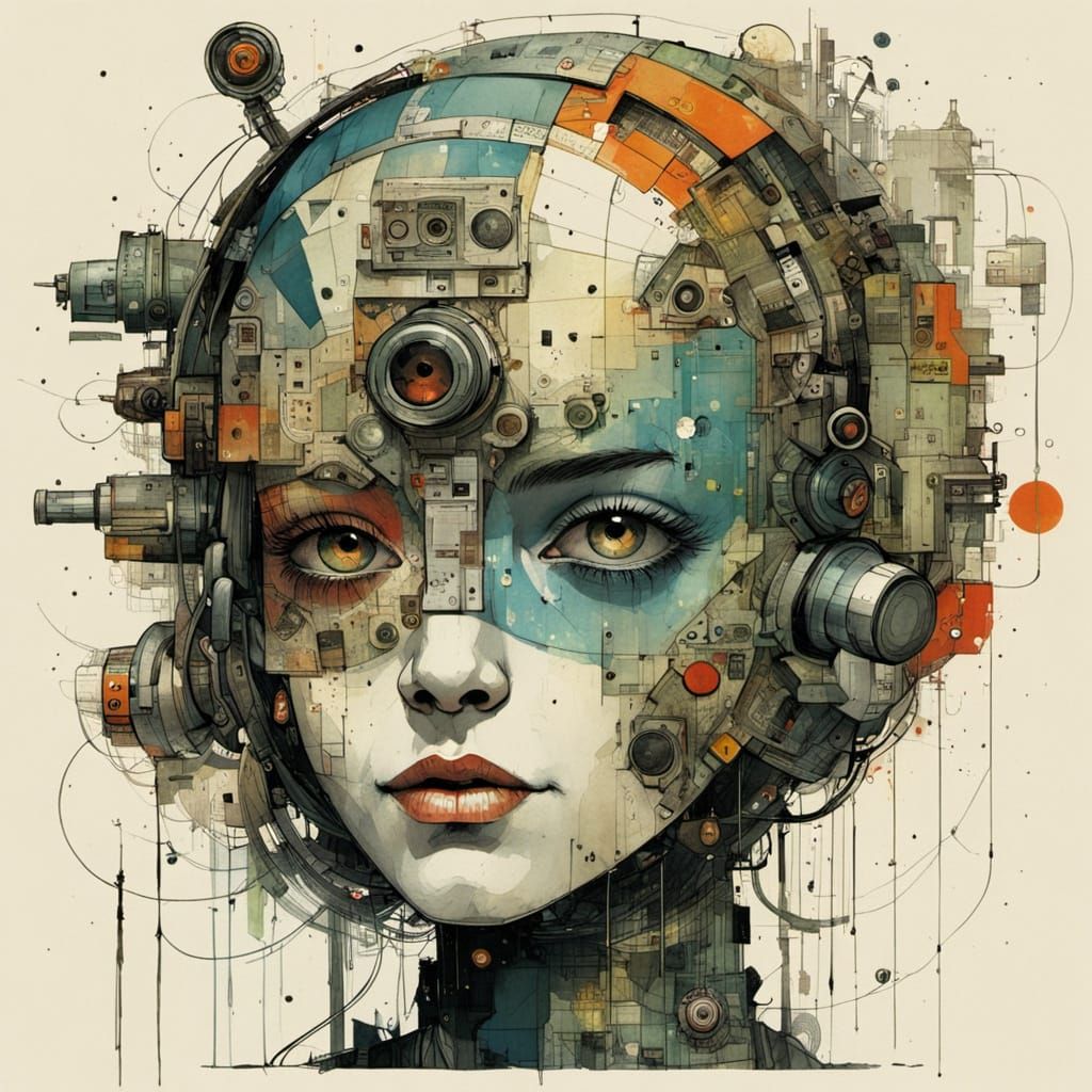 Surreal Objects With Human, Animal, and Robot Faces