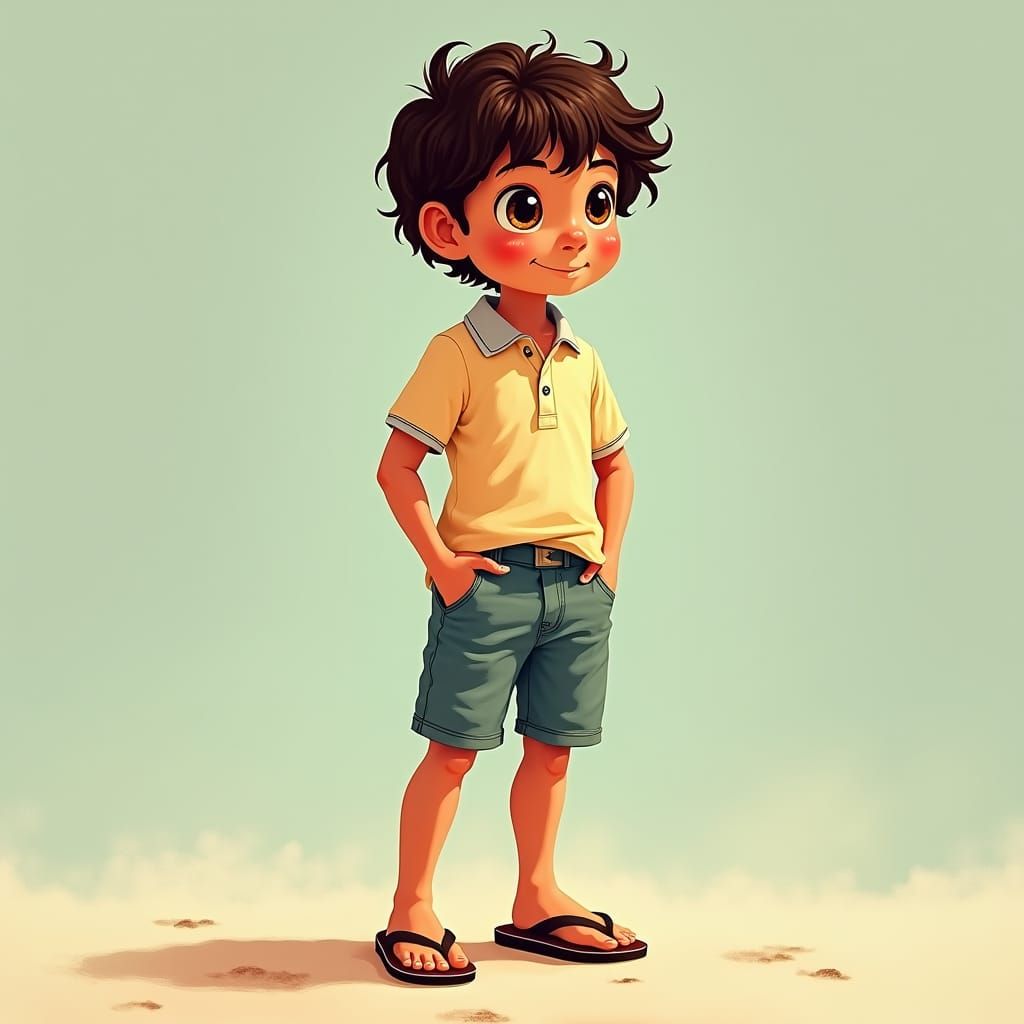 Brazilian Teenage Boy Portrait in Photorealistic Style