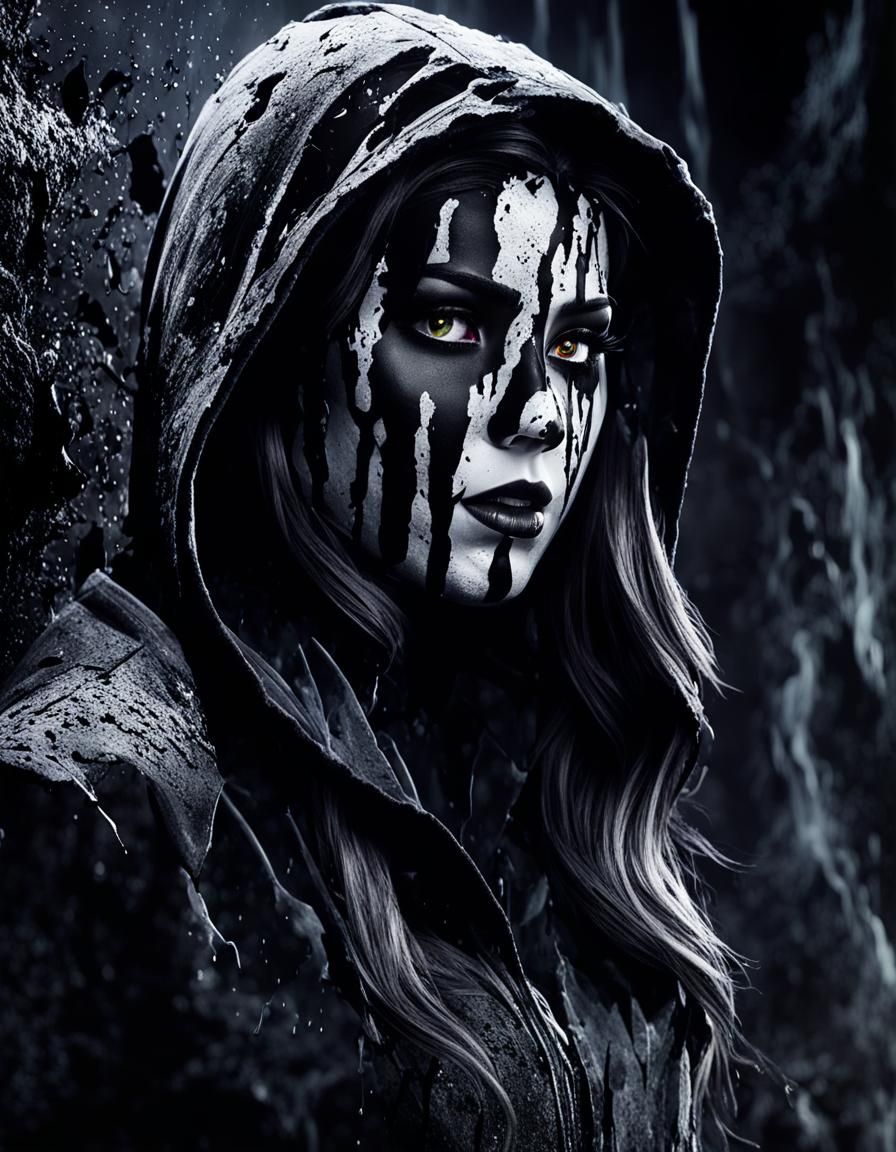 Dark Magical Underworld with Black Fire