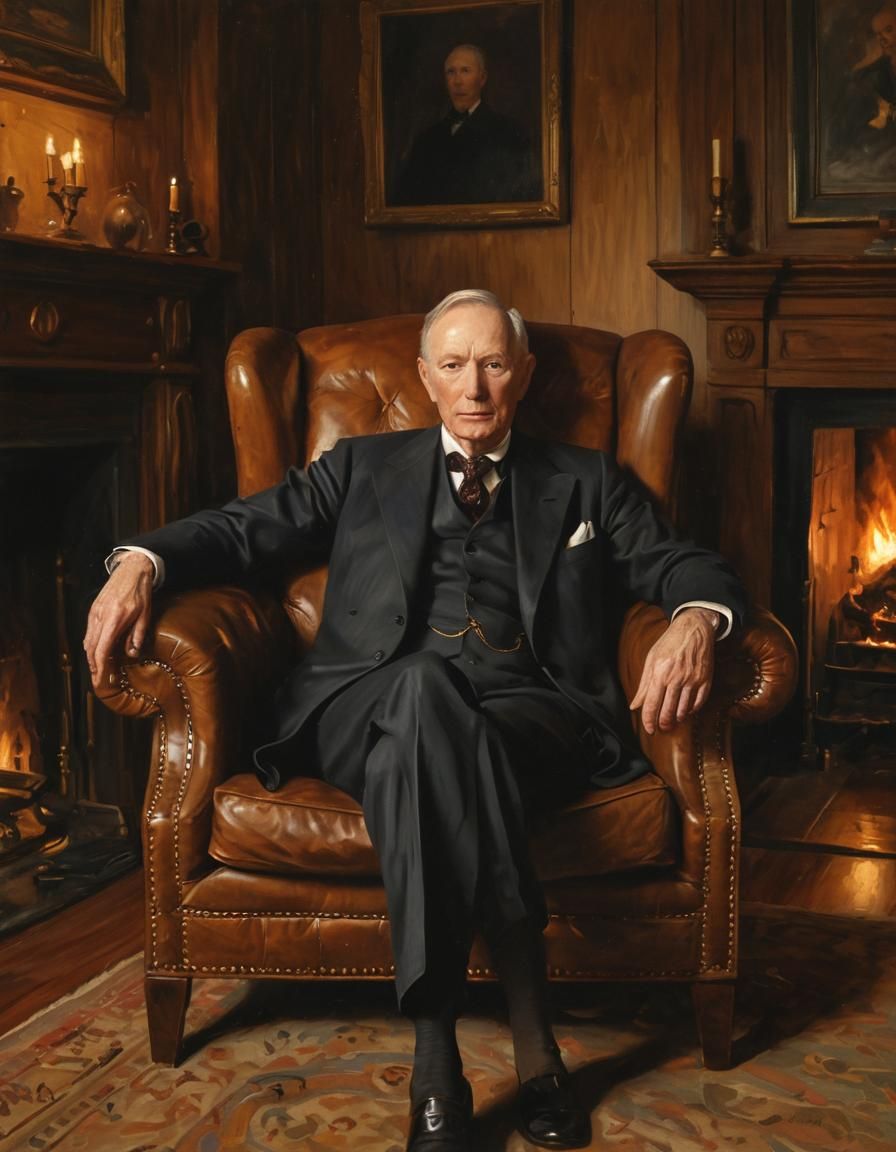 Portrait of a Man in Oil, Impasto Style