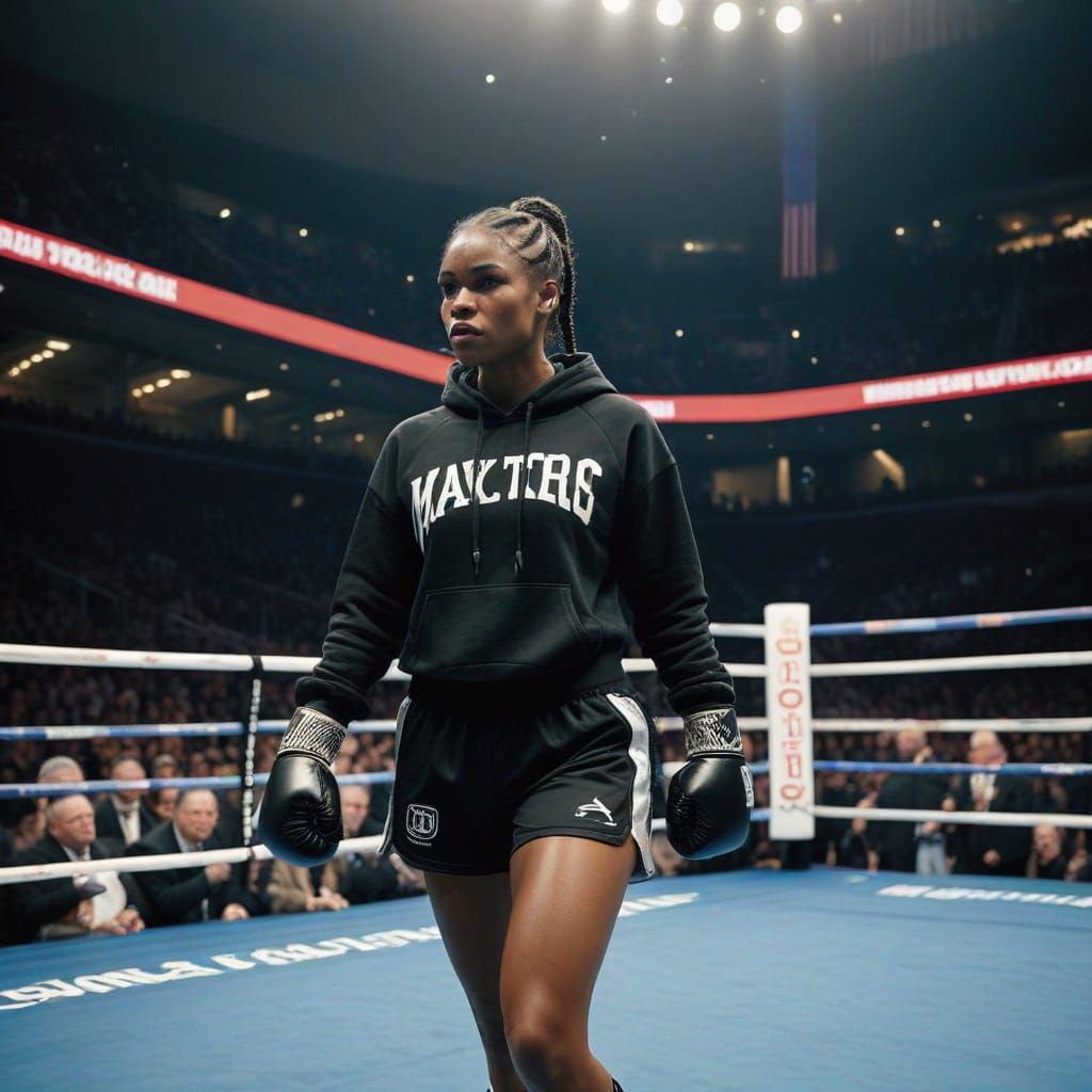 Elegant Boxer Enters the Ring in Cinematic Style