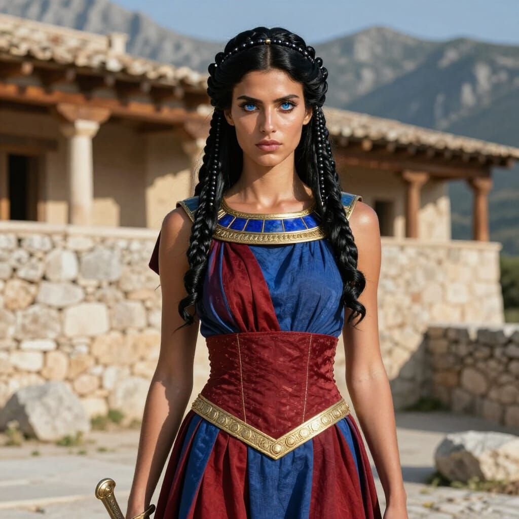 Photorealistic Portrait of Koronis Phlegya Basilinna