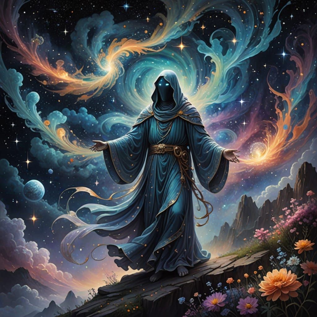 Ethereal Ghost Drifting Through the Cosmos