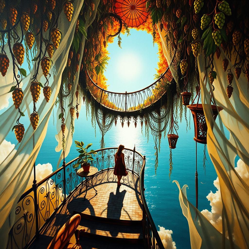 Surreal Optical Illusion with Filigree Shadows