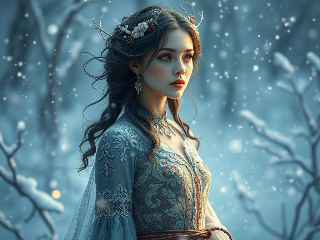 Ethereal Winter Goddess of Frozen Kingdom