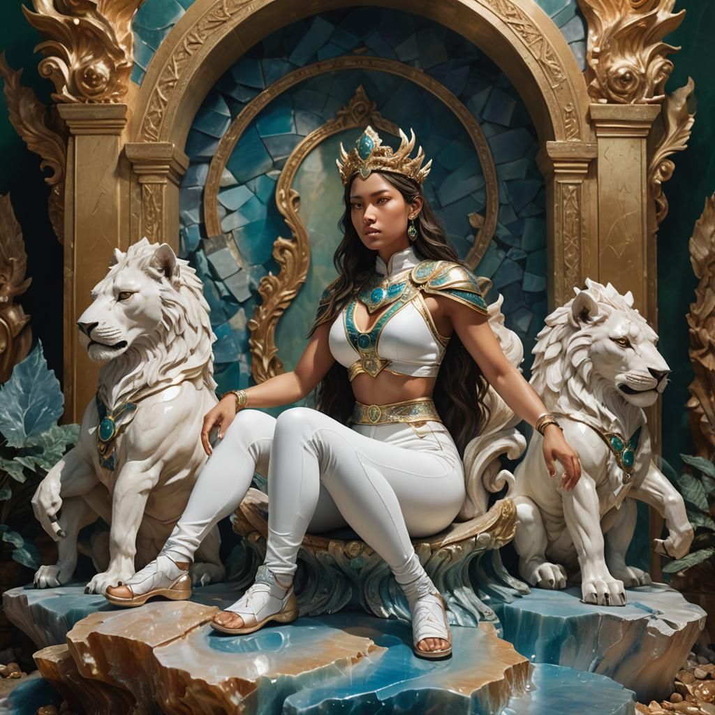 Aitana Bonmati on Agate Throne with Minotaurs