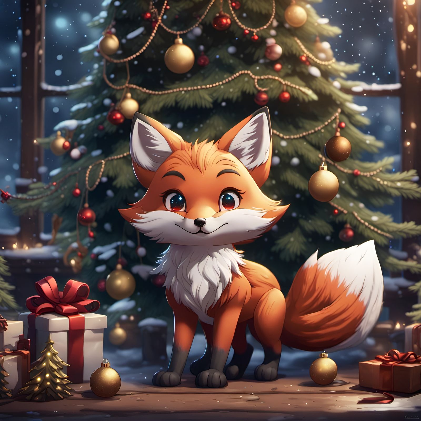 Christmas fox