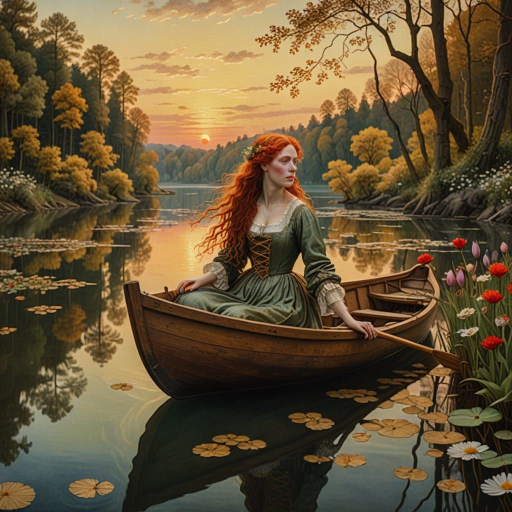 Serene Beauty in Golden Hues