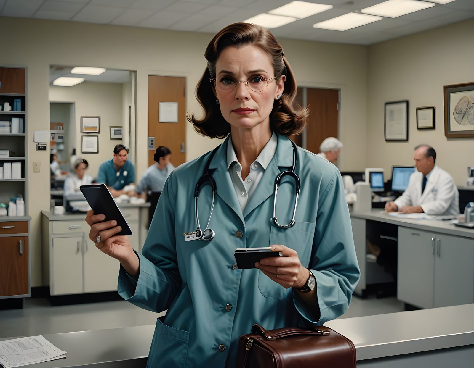Adult Patient in Medical Office Exam Room with Credit Card