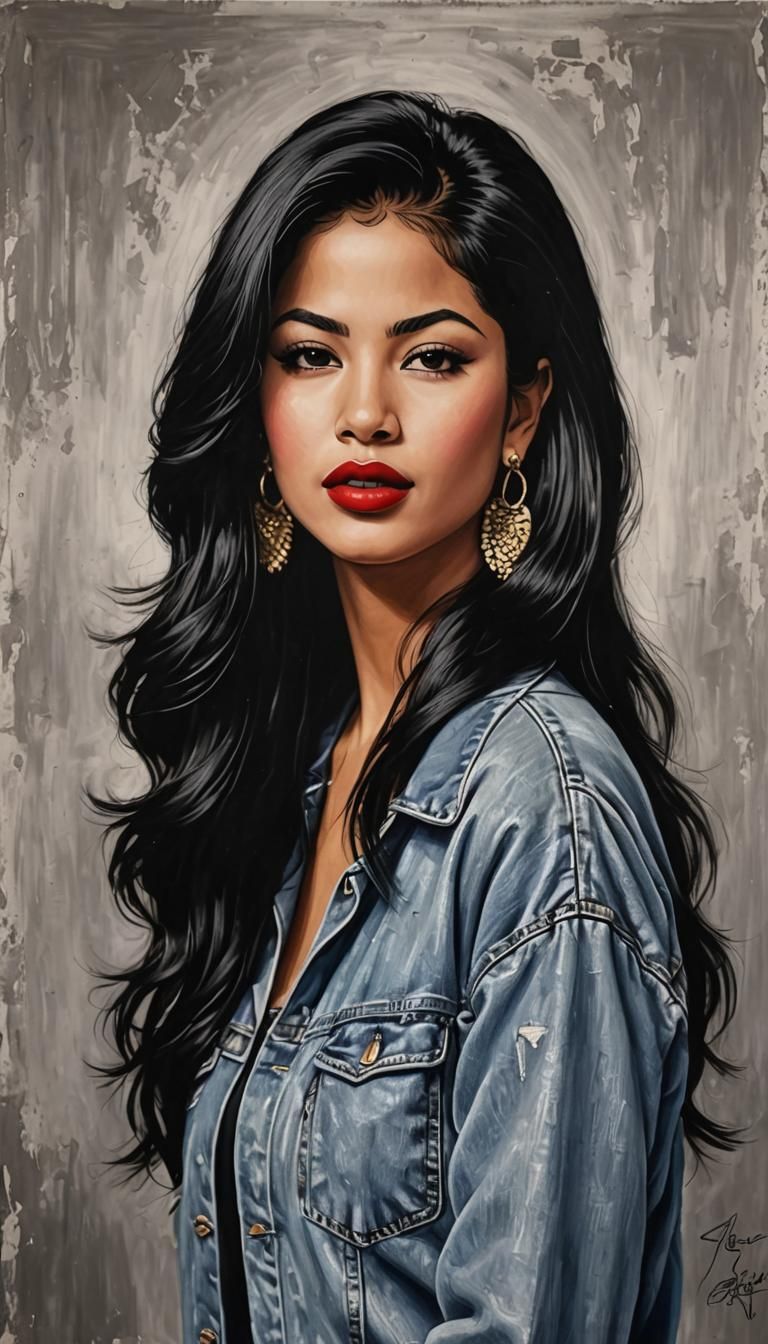 Modern Realistic Portrait of Selena Quintanilla