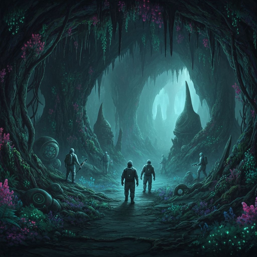 Scientists Discover Bioluminescent Cavern in Matte Painting ...