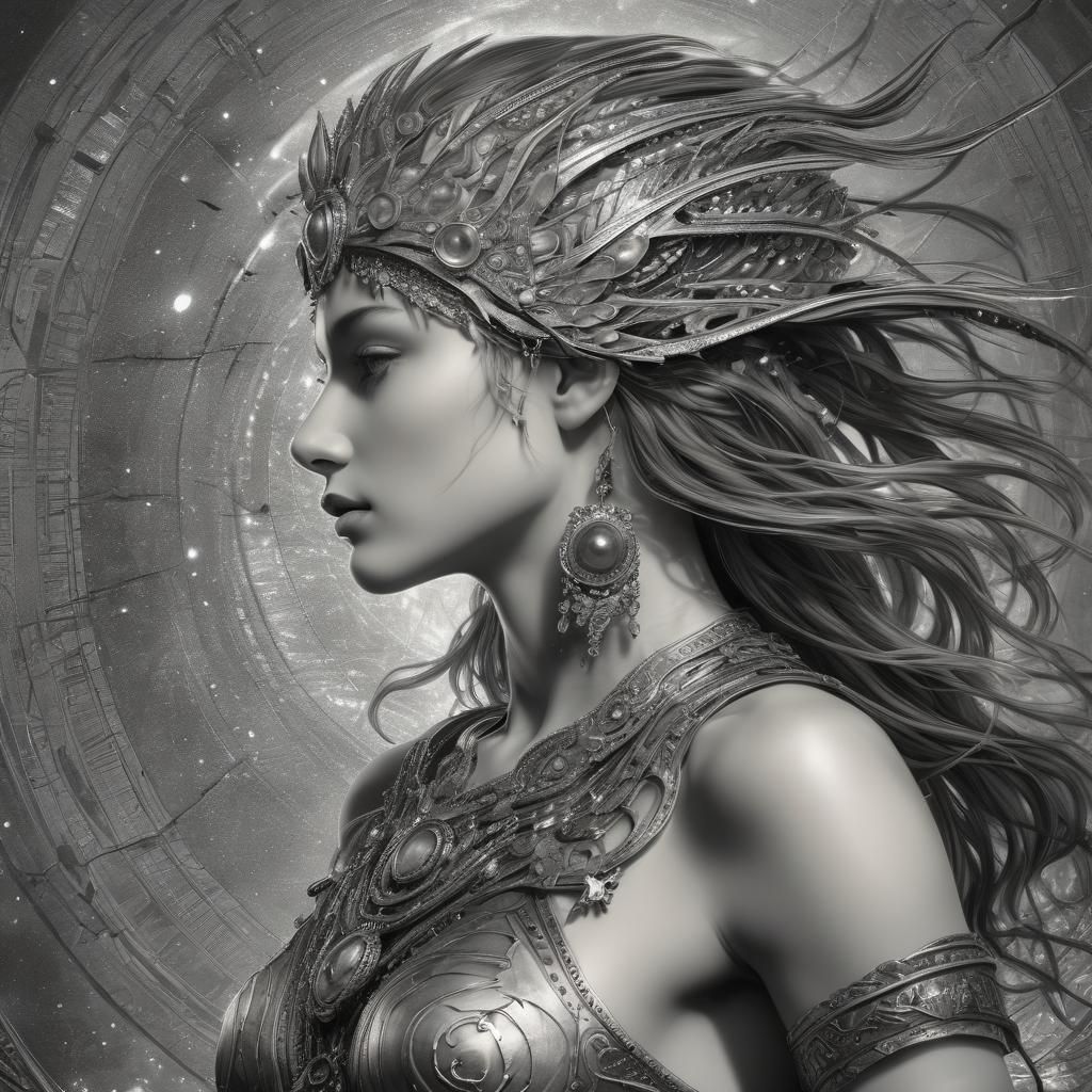 Mysterious Woman Portrait in Adonna Khare Style