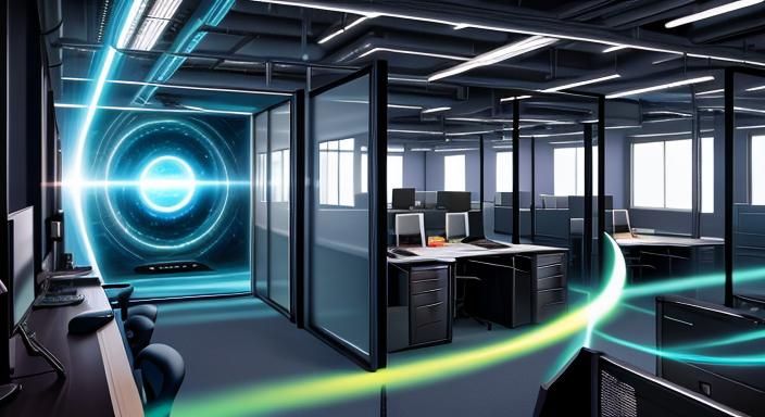 Magical Portal to Another World in Office