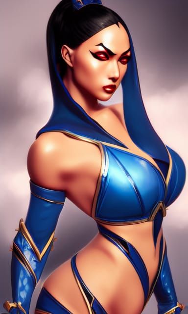 Kitana from Mortal Kombat 11 in a Stylized Style