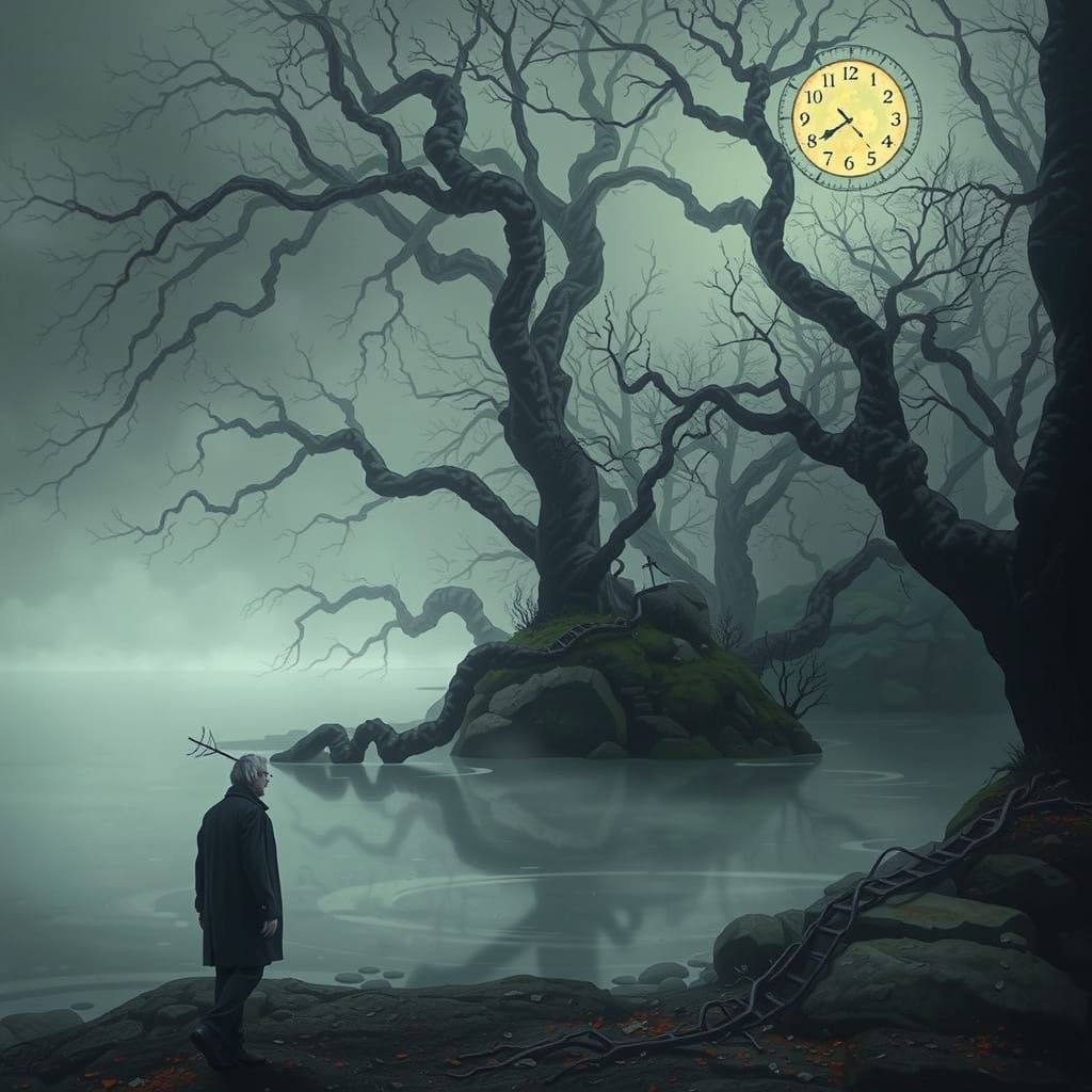 Surreal Landscape with Dreamlike Scenery