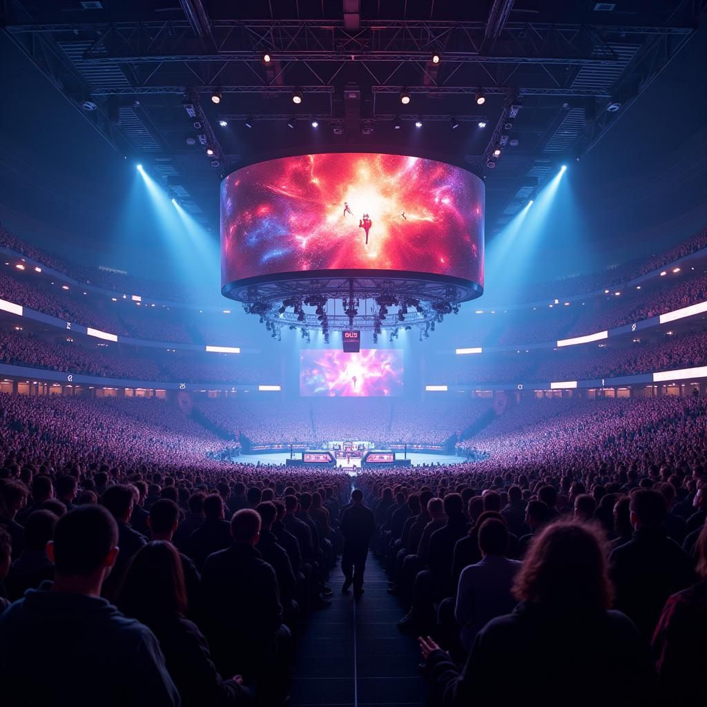 League of Legends Esports Arena in Sci-Fi Style