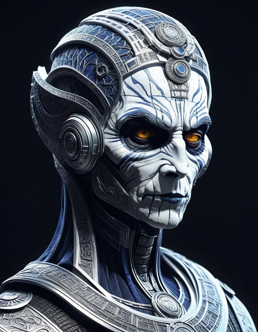 Fantasy Elf Portrait with Contrasting Expressions