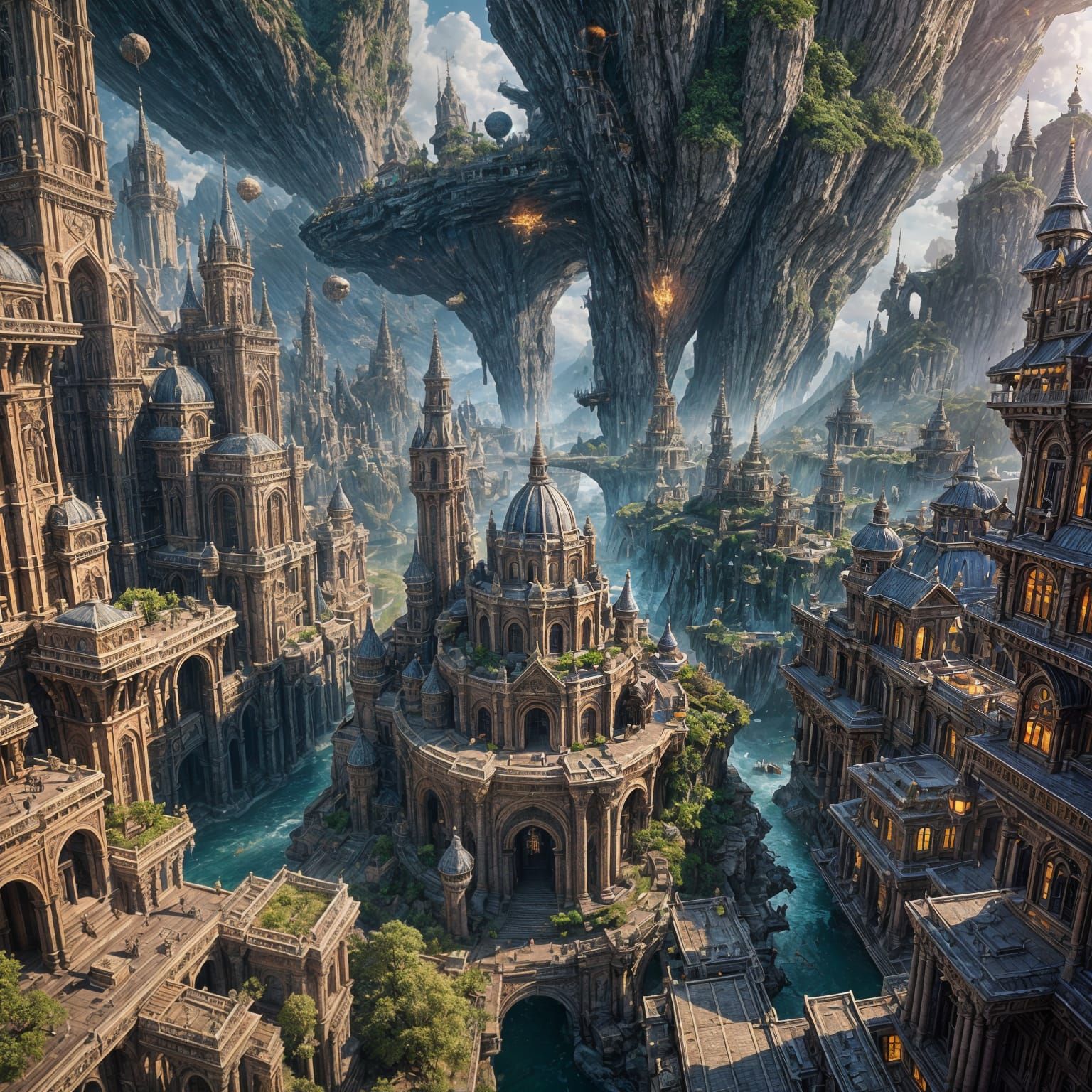 Fantastical Vision of the Future: Detailed Matte Painting