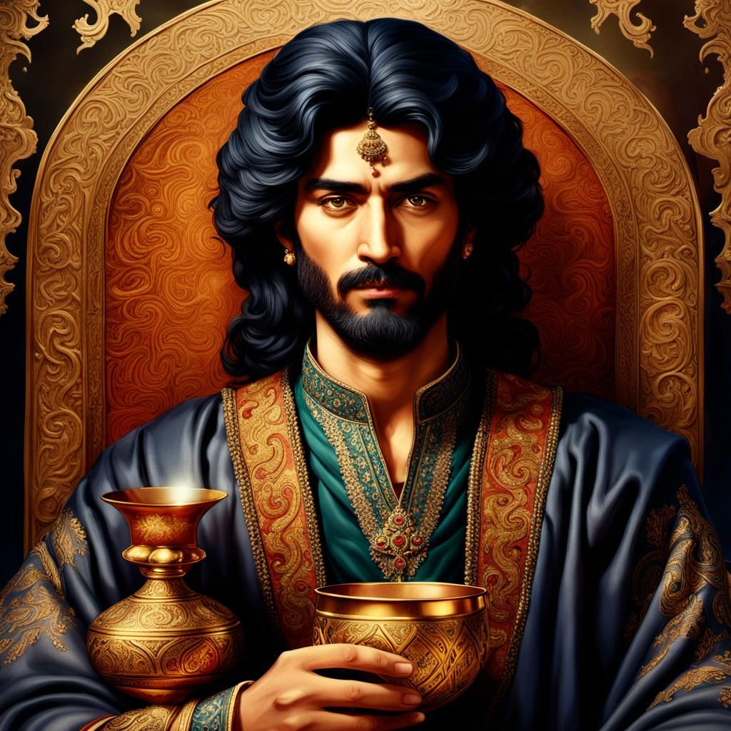 Opulent Persian Gathering in Achaemenid Empire Style