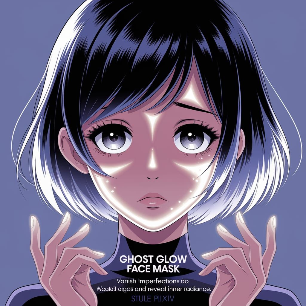 Melancholic Anime Girl Glows with Inner Radiance in Cyberpun...