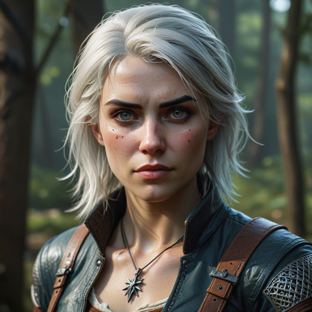 Ciri's Enigmatic Portrait - The Witcher's Fierce Princess