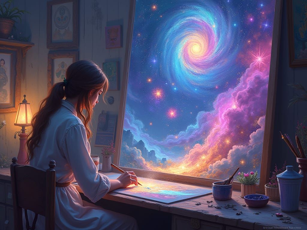 Painter Conjures Living Tapestries in Ethereal Fantasy Style