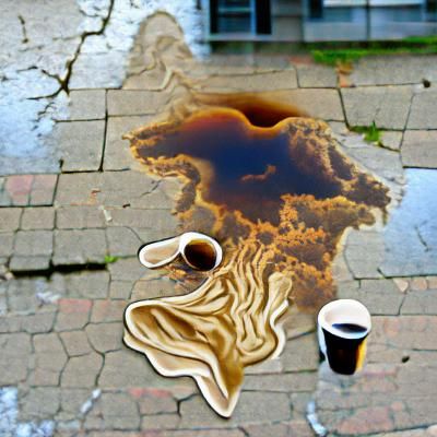 Psychedelic Coffee Cup Drains into Mystery