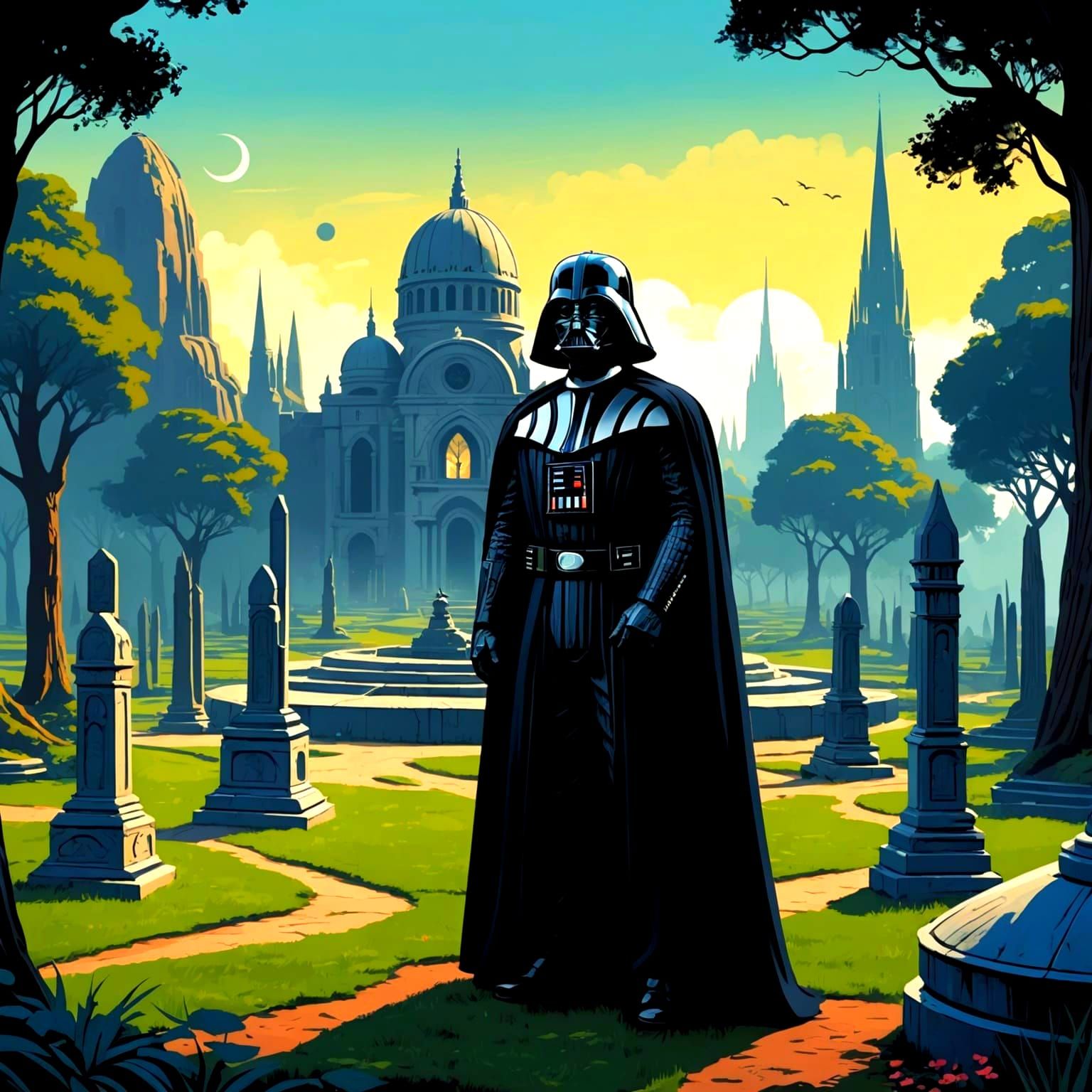 Darth Vader at Padmé's Grave on Naboo