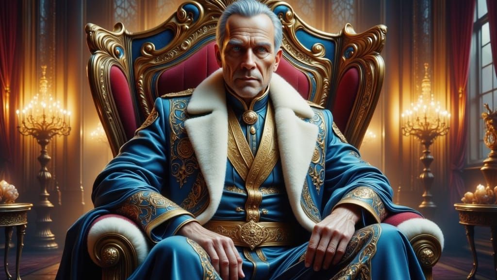 Ego on High Throne in Luxurious Ambiance