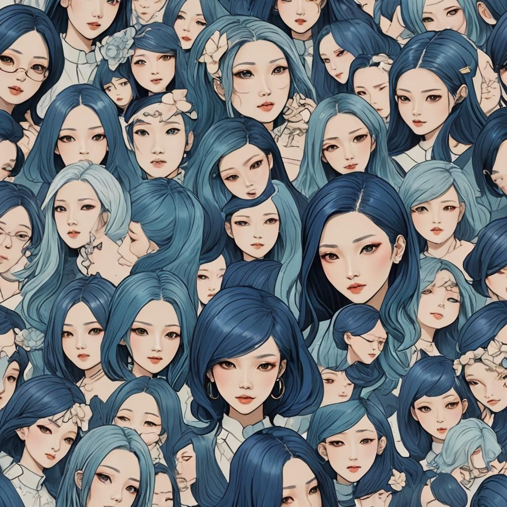 Unique Individual with Heart-Shaped Face and Pink Hair