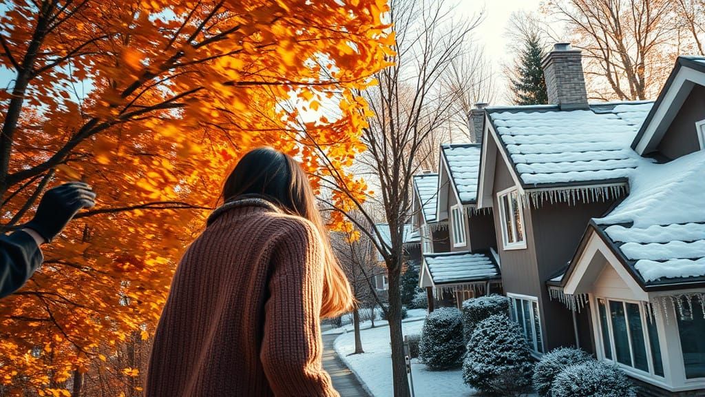 Autumn's Warm Embrace Fades to Winter's Chill