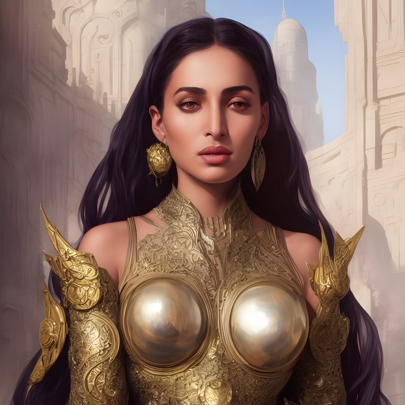 Intricate Aetherpunk Portrait of Iman Vellani