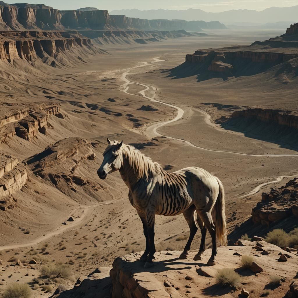 Epic Desert Unicorn Under Golden Hour