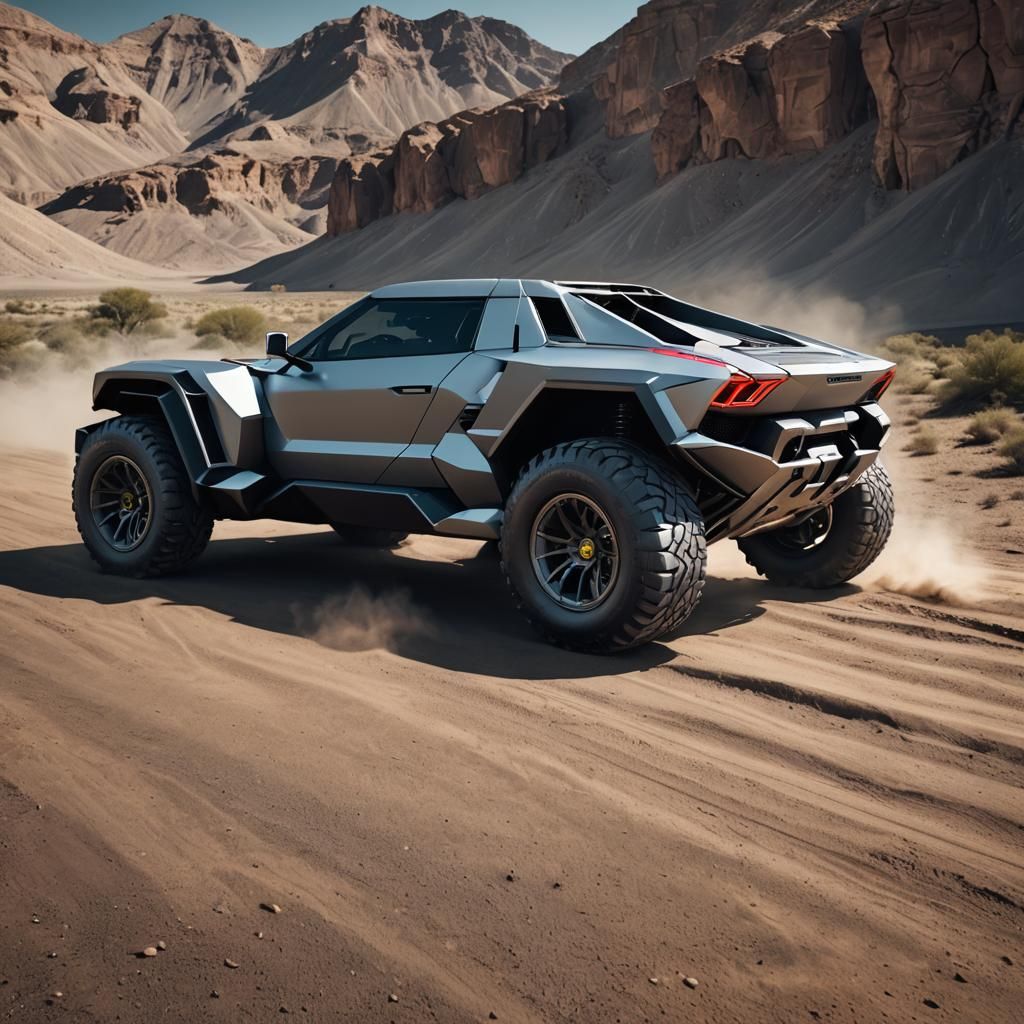 Futuristic Lamborghini LM002 Concept Art in 8K
