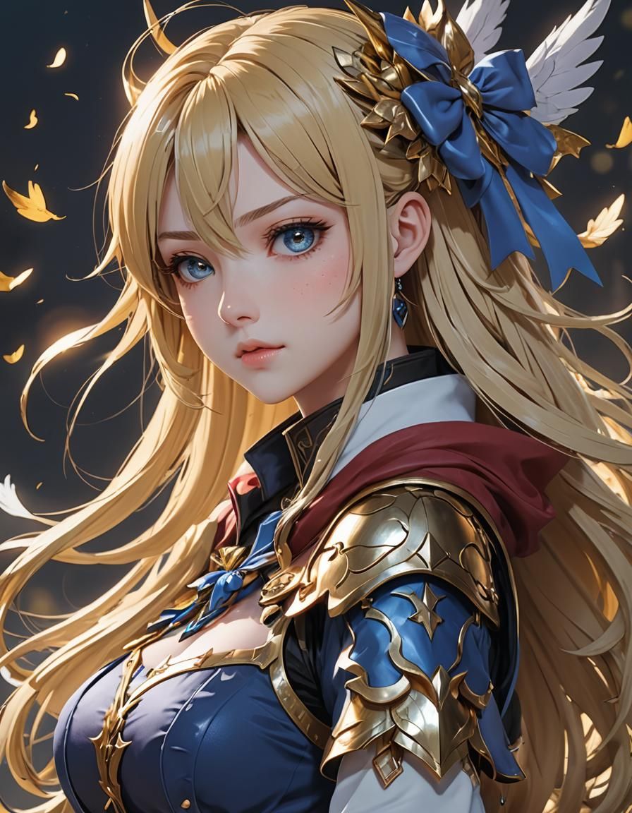 Lucy Heartfilia: Cel-Shaded Magician Girl in Anime Style