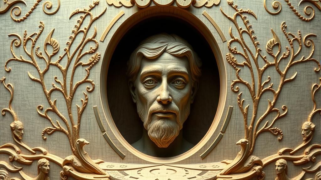 Surreal Fantasy Wood Carving in Escher Style