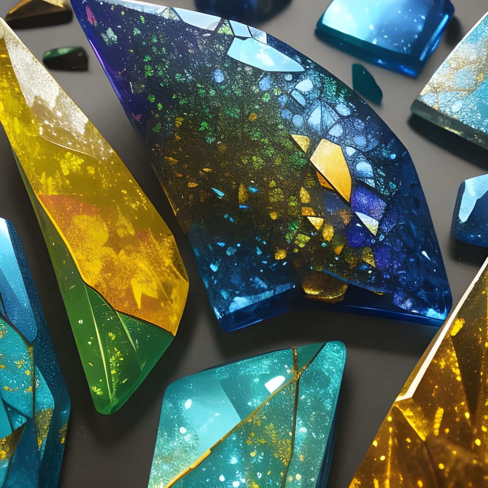 Fauvist Expressionism: Close-Up of a Glass and Stone Monster