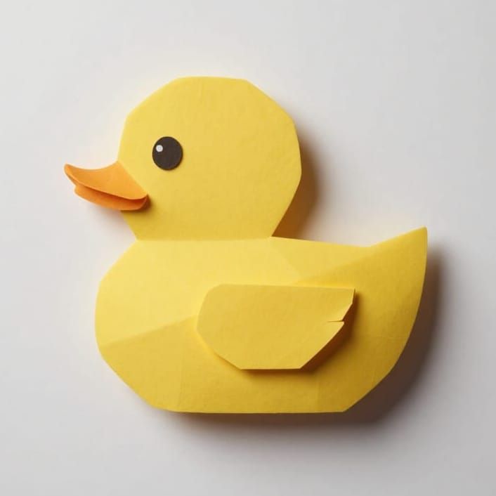 Minimalist Golden Rubber Duck Art