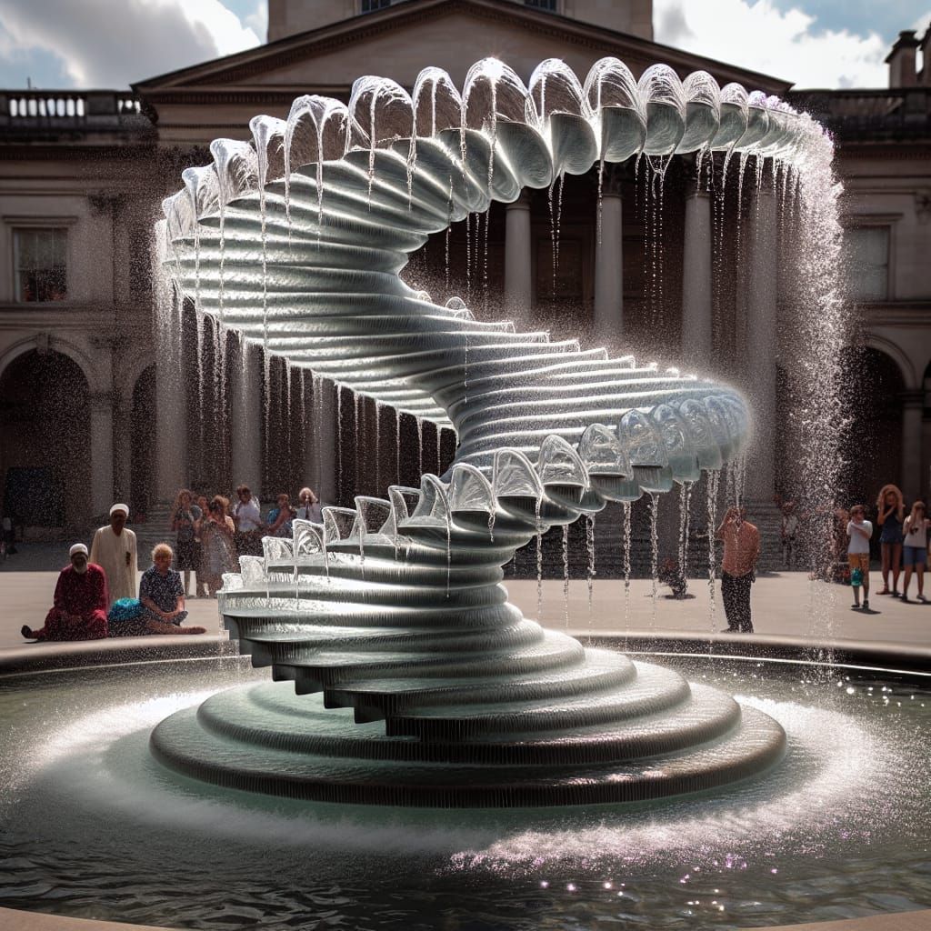 Ethereal Fountain of Light and Motion