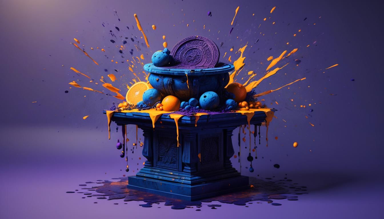 Cursed Object on Ancient Altar in Dreamlike Dark Fantasy