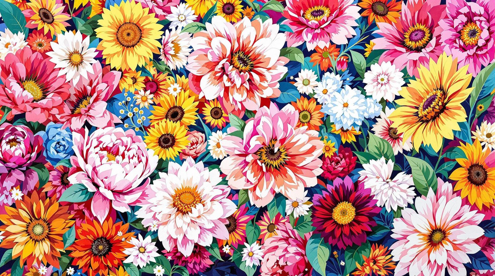 Vibrant Floral Mosaic