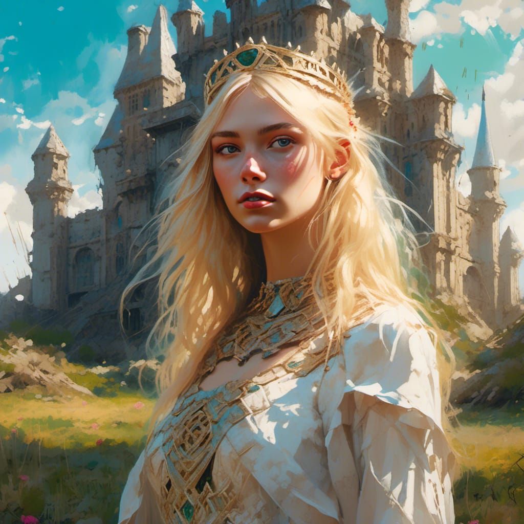 Celtic Princess in Graffiti Art Style