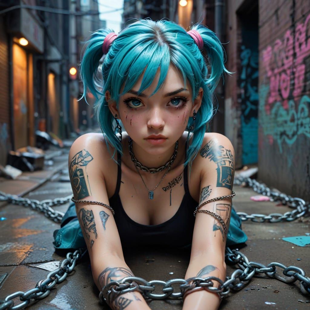 Cyberpunk Goddess in Neon Shadows