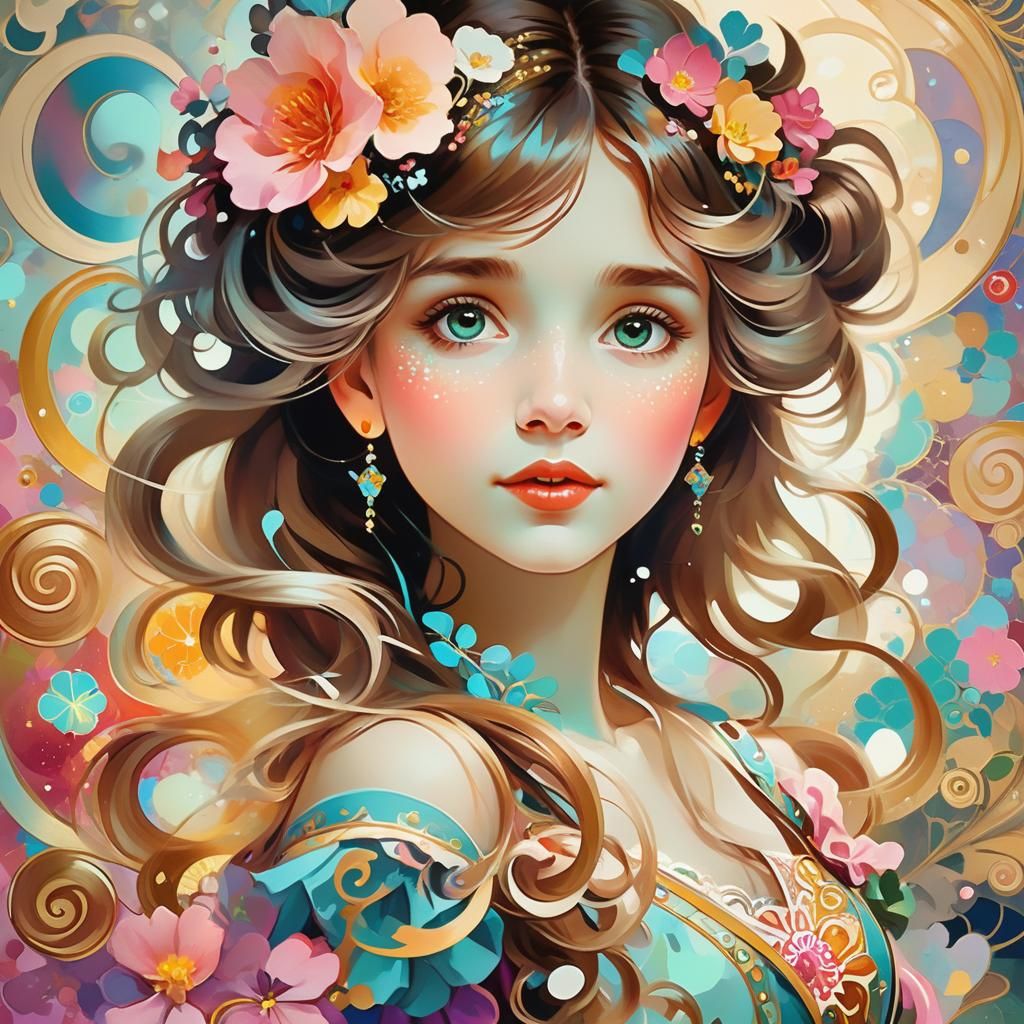 Emoji Portrait in Modern Fantasy Art Style