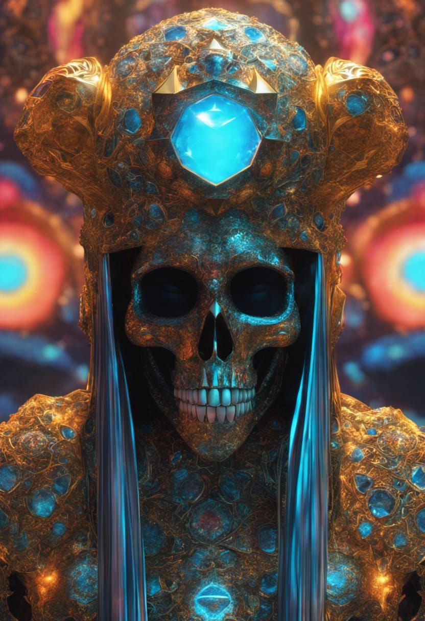 Glistening Squid Monster in Skull Mask