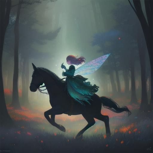 Enchanted Forest: Fairy and Horse in Fantasy Art