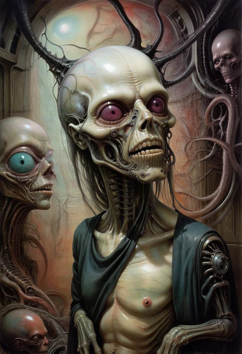 Psychedelic Steampunk Portrait Inspired by Surrealist Master...